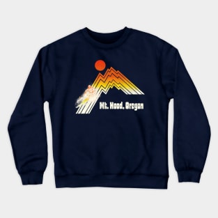 Mt Hood Oregon 70s/80s Retro Souvenir Style Skiing Crewneck Sweatshirt